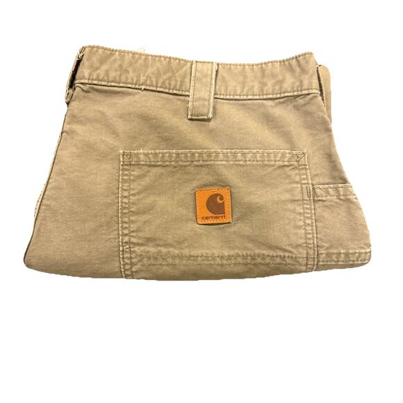 Carhartt Pants Mens 40x30 Brown Carpenter Dungaree Fit Work Wear B151 LBR - Picture 12 of 13